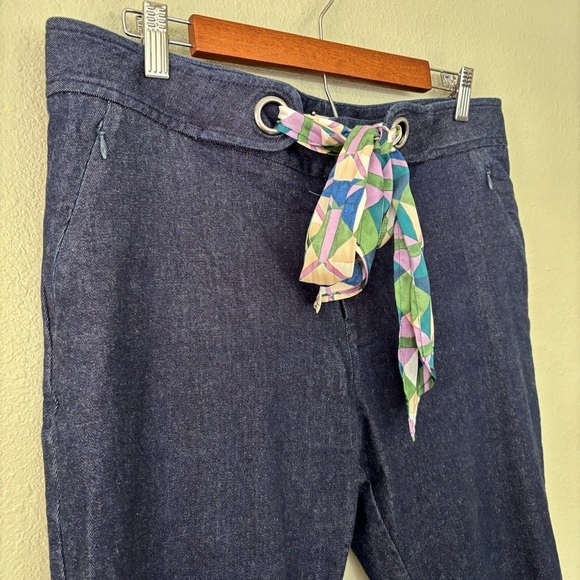 Anthropologie Essential Crop Flare Denim Trousers Size 12 - Picture 10 of 16